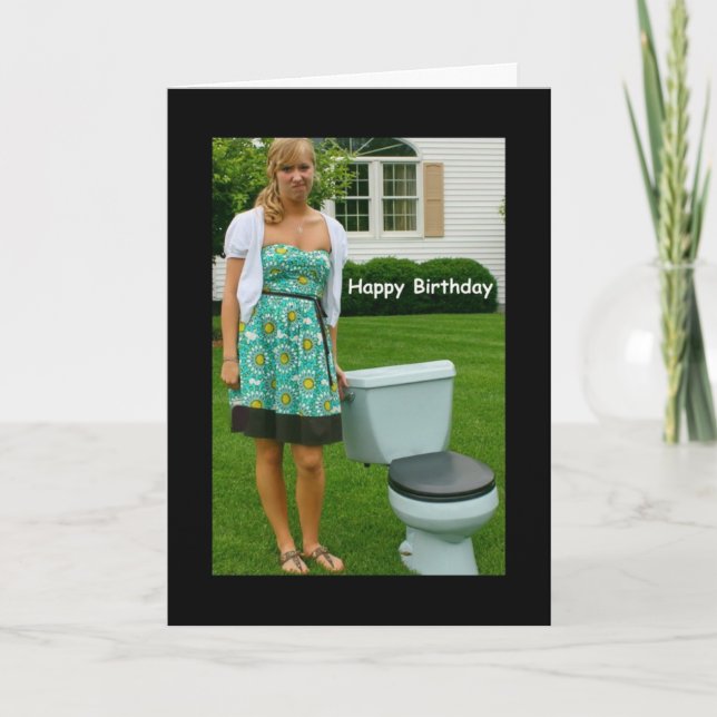 Cartão "Parabéns E Toda Essa Merda" Aniversário (Frente)