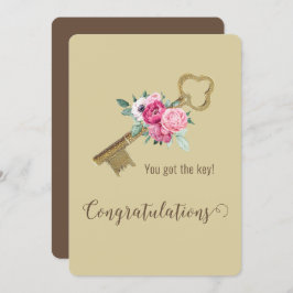 Cartão Parabéns em seus novos clientes do Home Realtor