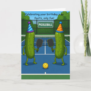 Cartão Parabéns engraçados de pickleball
