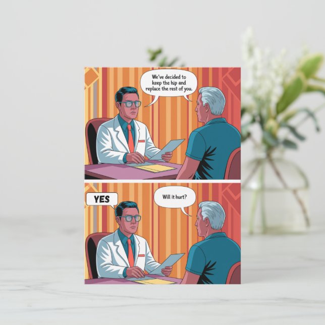 Cartão Parabéns Engraçados Feliz Aniversário Velhice Bday (Em pé/Frente)