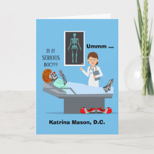 Cartão Parabéns engraçados sobre o doutor da quiroprática