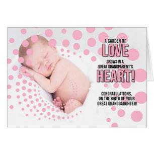 Cartão Parabéns Excelentes Avós Nova neta