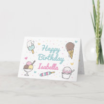 Parabéns Feliz Celebração do sorvete