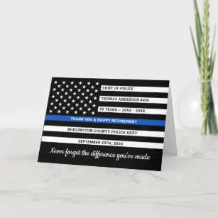 Cartão Parabéns Finos da Linha Azul com Reforma Policial