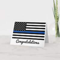 Parabéns Finos de Linha Azul de Graduação Policial