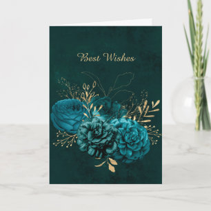 Cartão Parabéns Florais de WeddingTeal