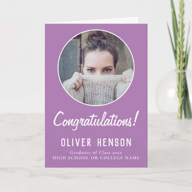 Cartão Parabéns Formando 2 Graduação de fotos (Frente)