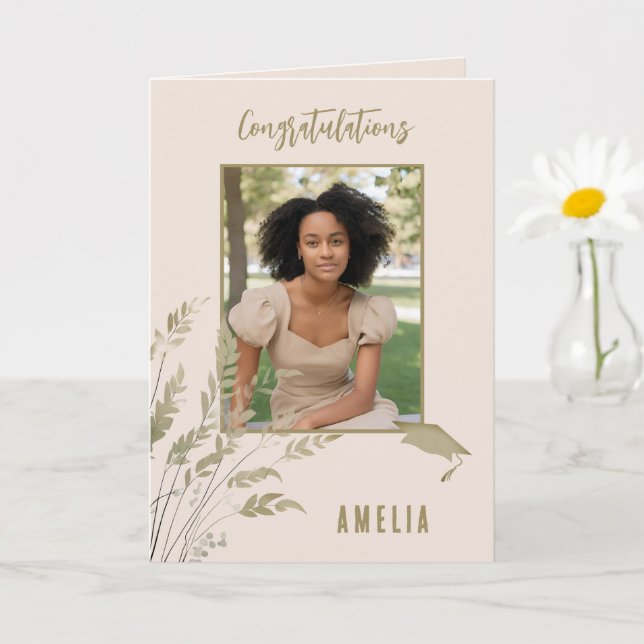 Cartão Parabéns Formando Foliage Formando Foto (Planta pequena)