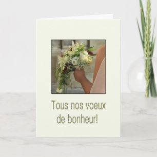Cartão parabéns franceses no dia do casamento