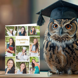 Cartão Parabéns Graduação Colagem de 9 Fotos