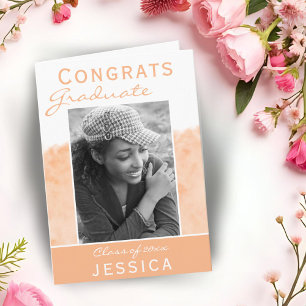 Cartão Parabéns Graduado Aquarela Foto Graduação