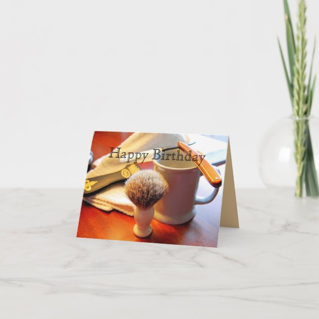 Cartão Parabéns, Hetero Borda Razor Card (Frente)