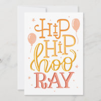 Parabéns Hip Hip Hurray & Saudação de Celebração