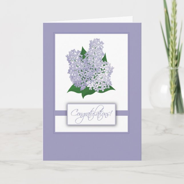 Cartão Parabéns Lilacs (Frente)