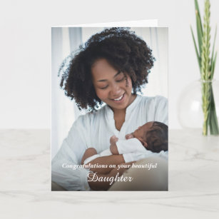 Cartão Parabéns Mãe Pai Nova Foto para Bebê Personalizada