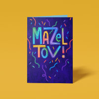 Parabéns Mazel Tov Transmissão Brilhante