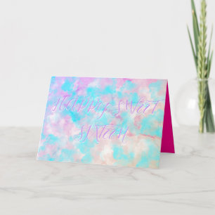 Cartão Parabéns modernos e alegres, 16 e 16 de aniversári