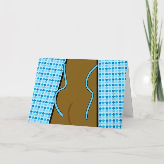 Cartão Parabéns na Colonoscopia, palhaço aberto (Frente)