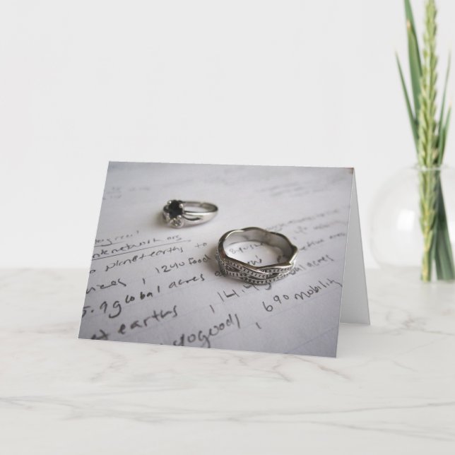 Cartão Parabéns na placa de Noivado (Frente)