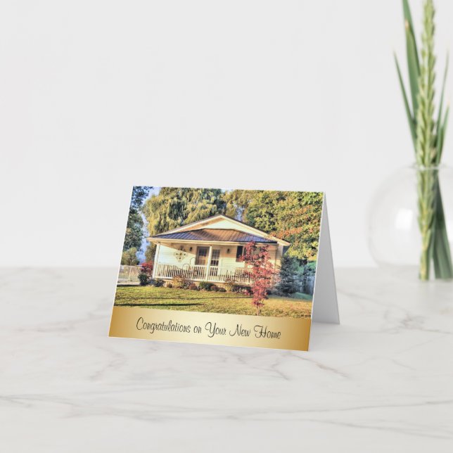 Cartão Parabéns na sua nova casa - Nova placa doméstica (Frente)