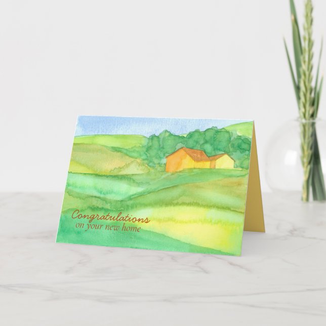 Cartão Parabéns Na Sua Página Inicial Do Novo País (Frente)