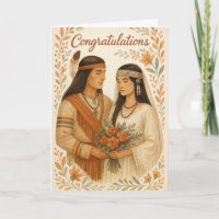 Parabéns nativos de casamento americano