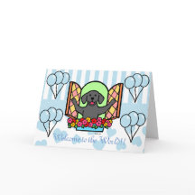 Parabéns Negra Labrador Blue New Baby Boy