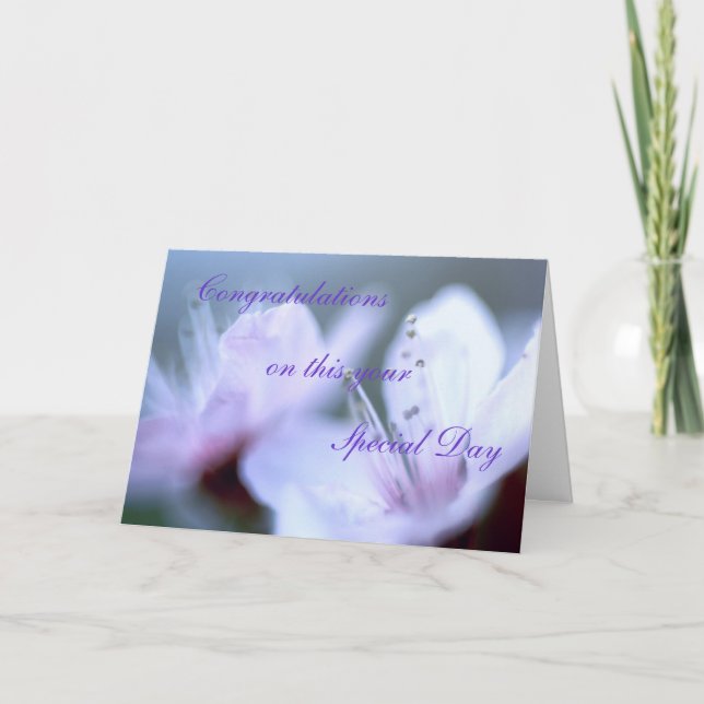 Cartão Parabéns, neste seu Dia Especial (Frente)