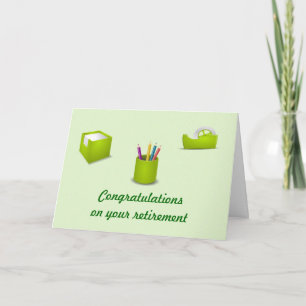 Cartão Parabéns no aposentado do Office