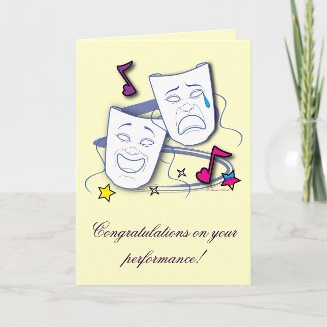 Cartão Parabéns no desempenho do Play Star: (Frente)