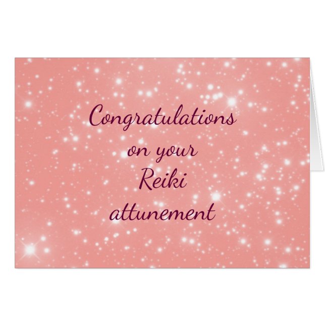 Cartão Parabéns no seu ataque Reiki (Frente Horizontal)