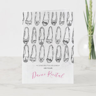 Cartão Parabéns no seu Balé Rosa Considerando Dança