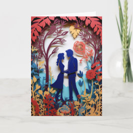 Cartão Parabéns no seu casamento