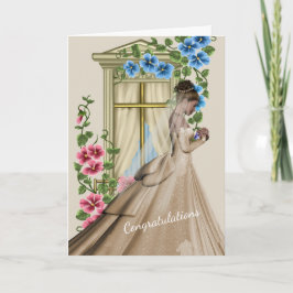 Cartão Parabéns no seu casamento