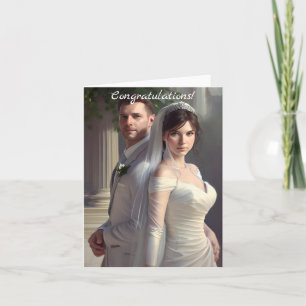 Cartão Parabéns no seu dia de casamento