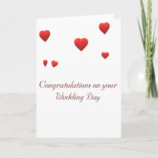 Cartão Parabéns no seu dia de casamento