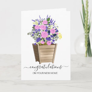 Cartão parabéns no seu novo agente imobiliário doméstico