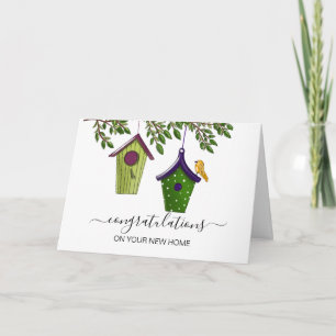 Cartão parabéns no seu novo agente imobiliário doméstico