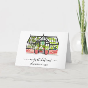 Cartão parabéns no seu novo agente imobiliário doméstico