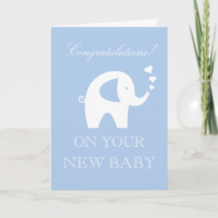 Cartão Parabéns no seu novo filho ou personalizado