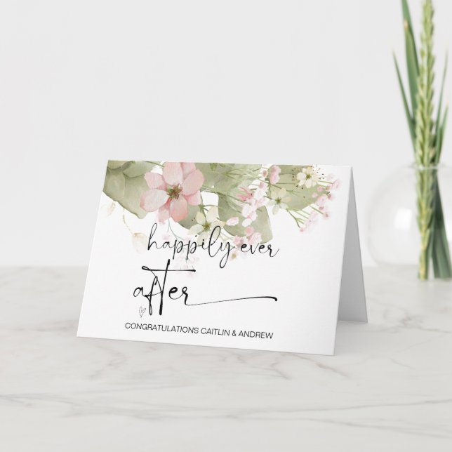 Cartão Parabéns Noiva e noiva do Recem casados de Casamen (Frente)