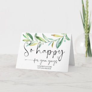 Cartão Parabéns Noivado de Casamento Feliz C