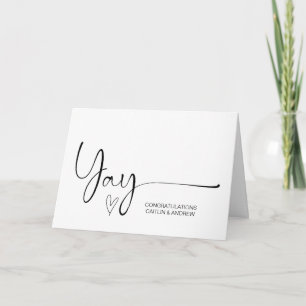 Cartão Parabéns Noivado De Casamento Yay New Baby Ca