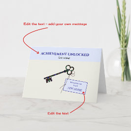 Cartão Parabéns Nova casa para placa editável para jogado