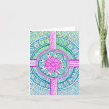 Parabéns Nova Mamãe Bebê Pastel Damasco Mandala In