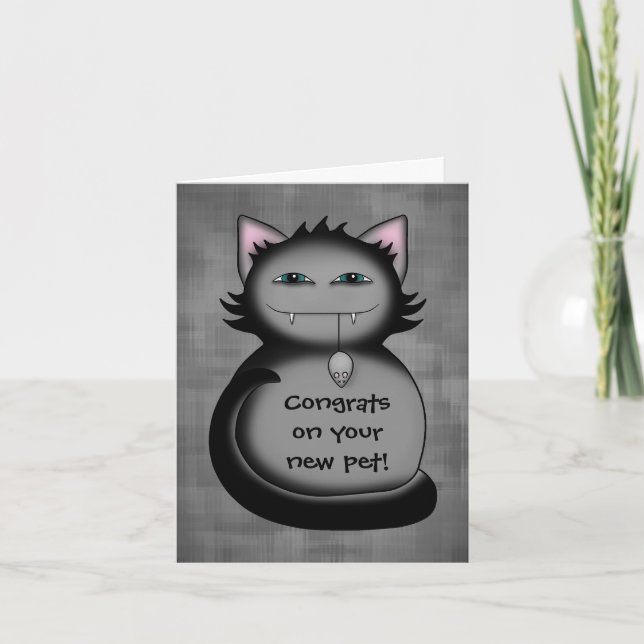 Cartão Parabéns novo animal de estimação (Frente)