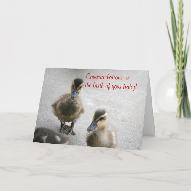 Cartão Parabéns Novo bebê, Vazio (Frente)