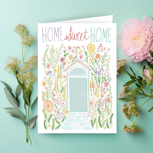 Cartão Parabéns Novo Home Sweden Port Personalizado (Congratulations New Home Sweet Garden Door Custom Card
)