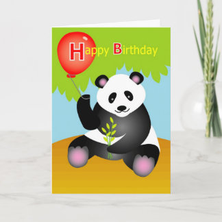 Cartão Parabéns Panda