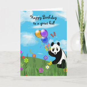 Cartão Parabéns Panda